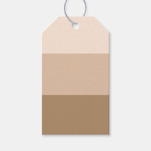 Cocoa Brown Ombre Striped Gift Labels Cadeaulabel (Voorkant)