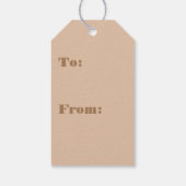 Cocoa Brown Ombre Striped Gift Labels Cadeaulabel (Achterkant)