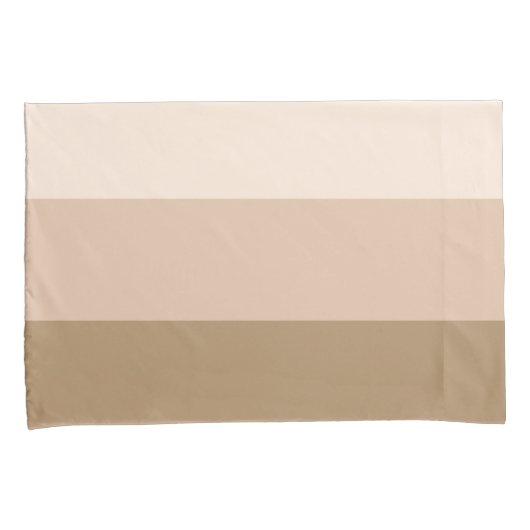 Cocoa Brown Ombre Striped Kussensloop (Voorkant-Rechts)