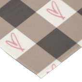Cocoa Bruin Hart Gingham Geruite Tafelkleed (Gekanteld)