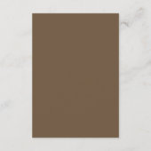 Cocoa Bruin Minimalistisch Frame Trouw Informatiekaartje (Achterkant)