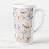 Cocoa Bruine Crème Bloemig Latte Mok (Rechts)