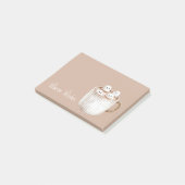 Cocoa Bruine Mok Marshmallows Warme Wensen Post-it® Notes (Schuin)
