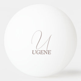 Cocoa Bruine Monogram Pingpongbal