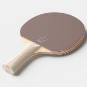 Cocoa Bruine Monogram Tafeltennisbat (Voorkant Gekanteld)
