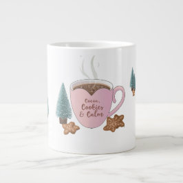 Cocoa, Cookies & Calm – Pastel Christmas CoT-Shirt Grote Koffiekop