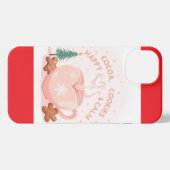 Cocoa, Cookies & Calm – Pastel Christmas CoT-Shirt iPhone Hoesje (Achterkant horizontaal)