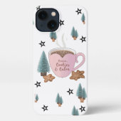 Cocoa, Cookies & Calm – Pastel Christmas CoT-Shirt iPhone Hoesje (Achterkant)