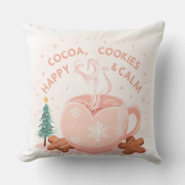 Cocoa, Cookies & Calm – Pastel Christmas CoT-Shirt Kussen
