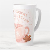 Cocoa, Cookies & Calm – Pastel Christmas CoT-Shirt Latte Mok (Rechterhoek)