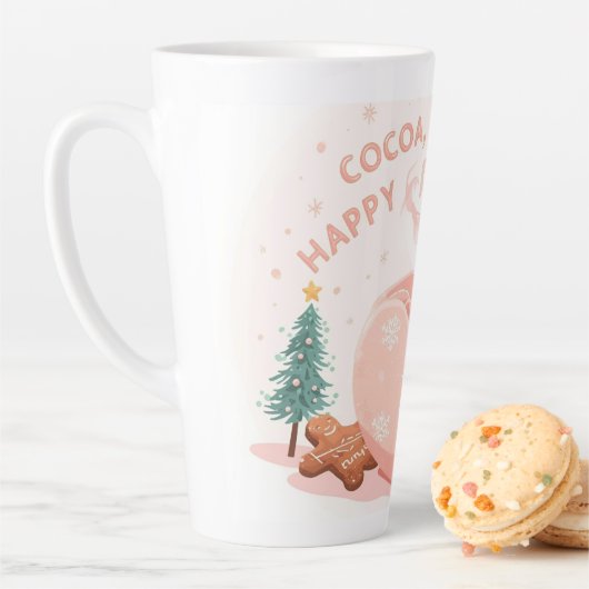 Cocoa, Cookies & Calm – Pastel Christmas CoT-Shirt Latte Mok (In situ)
