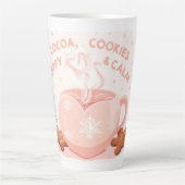 Cocoa, Cookies & Calm – Pastel Christmas CoT-Shirt Latte Mok (Voorkant)