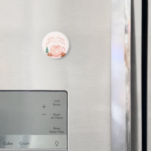 Cocoa, Cookies & Calm – Pastel Christmas CoT-Shirt Magneet (Insitu (Koelkast))