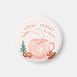 Cocoa, Cookies & Calm – Pastel Christmas CoT-Shirt Magneet
