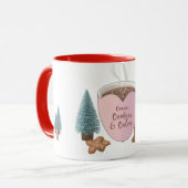 Cocoa, Cookies & Calm – Pastel Christmas CoT-Shirt Mok (Voorkant links)