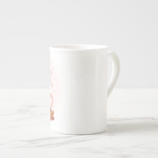 Cocoa, Cookies & Calm – Pastel Christmas CoT-Shirt Porselein Kop (Voorkant rechts)