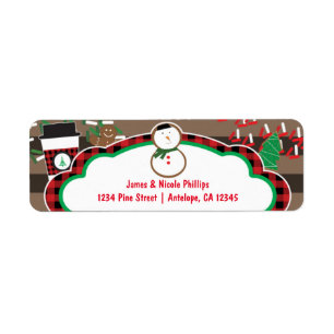 Cocoa & Cookies Kerst Adres Label