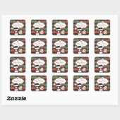 Cocoa & Cookies Kerst Holiday Favor Sticker (Vel)