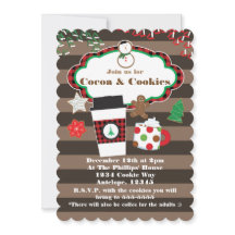Cocoa & Cookies Kerstfeest Uitnodiging