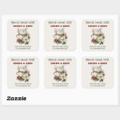 Cocoa & Cozy Kaarslabels Vierkante Sticker (Vel)