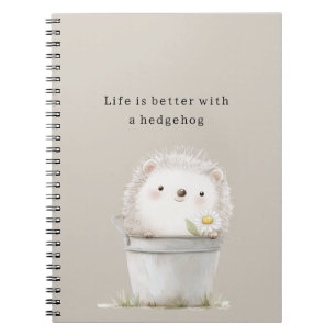 Cocoa Cream Egel Daisy Bloem Emmer   Notitieboek