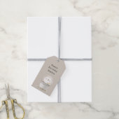 Cocoa Cream Egel Daisy Bloem Emmer Verjaardag Cadeaulabel (Met Touw)