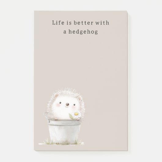 Cocoa Cream Egel Madeliefjes Bloem Emmer Post-it® Notes (Voorkant)