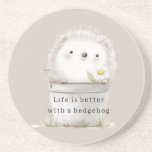 Cocoa Cream Hedgehog Daisy Flower Bucket   Zandsteen Onderzetter<br><div class="desc">Cocoa Cream Hedgehog Daisy Flower Bucket</div>