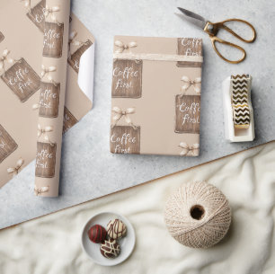 Cocoa Cream Koffie Eerste Boog Cadeaupapier