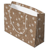Cocoa Cream Sneeuwvlokken Kerst Groot Cadeauzakje (Achterkant Gekanteld)