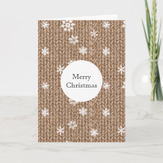 Cocoa Cream Sneeuwvlokken Kerst Kaart (Voorkant)