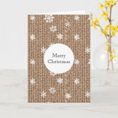Cocoa Cream Sneeuwvlokken Kerst Kaart (Gele Bloem)