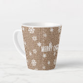 Cocoa Cream Sneeuwvlokken Kerst Latte Mok (Linkerhoek)