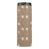 Cocoa Cream Sneeuwvlokken Kerst Thermosbeker (Achterkant)