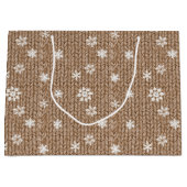 Cocoa Cream Snowflakes Christmas Groot Cadeauzakje (Voorkant)