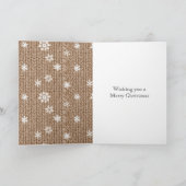 Cocoa Cream Snowflakes Christmas Kaart (Binnen)