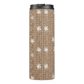 Cocoa Cream Snowflakes Christmas Thermosbeker (Achterkant)