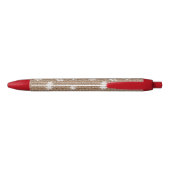 Cocoa Cream Snowflakes Christmas Zwarte Inkt Pen (Achterkant)