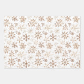 Cocoa Cream Snowflakes Plaid Stripes Christmas Inpakpapier Vel (Voorkant 2)