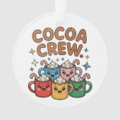 Cocoa Crew Hete Chocolade Kawaii Kerstmis Xmas Ornament (voorkant)