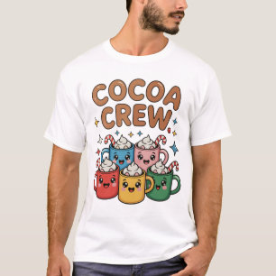 Cocoa Crew Hete Chocolade Kawaii Kerstmis Xmas T-shirt