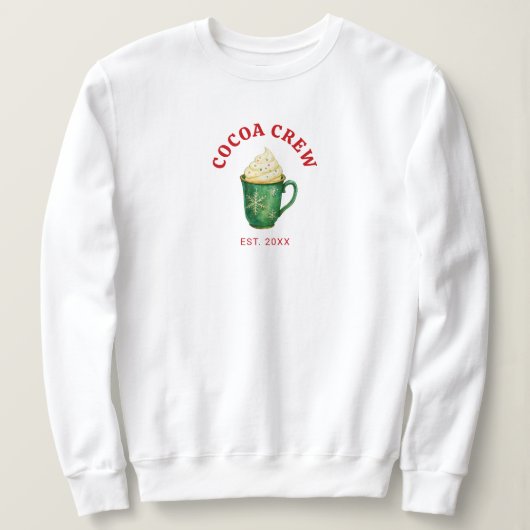 Cocoa Crew Modern Kersttrui voor Dames Trui (Design voorkant)