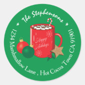 Cocoa Cup Groene feestdag Envelope zegels (Voorkant)