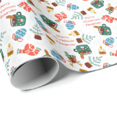 Cocoa Deer en Scarf op maat Cadeaupapier (Rol Hoek)