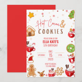 Cocoa- en Cookie-Kerstverjaardagsfeestje Kaart (Voorkant / Achterkant)