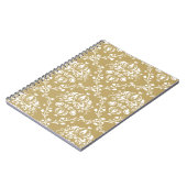 Cocoa en Crème Damast Notitieboek (Linkerzijde)