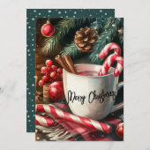 Cocoa en vrolijkheid feestdagenkaart (Voorkant / Achterkant)