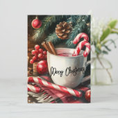 Cocoa en vrolijkheid feestdagenkaart (Staand voorkant)