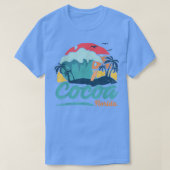 Cocoa Florida Beach Summer Surfing SunSet Palm Tre T-shirt (Design voorkant)