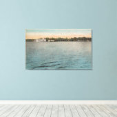 Cocoa, Florida - Uitzicht van het Brevard Hotel & Canvas Afdruk (Insitu (Houten vloer))